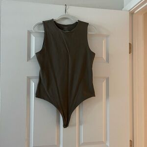 Nuuds Women’s Classic Crew Tank Bodysuit - Mocha